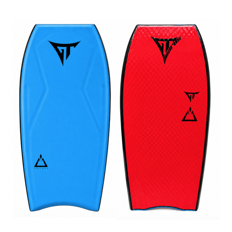 Prancha GT Boards Volcano AZ Azul/Vermelho, deck e fundo