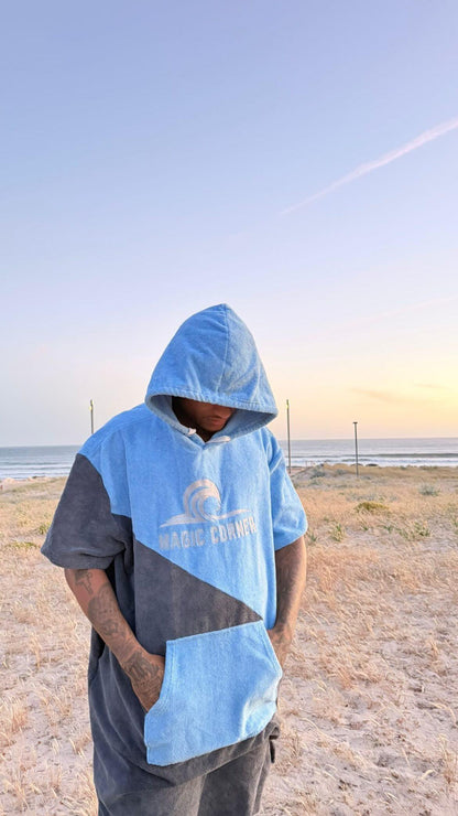 Poncho Corner Cinza Blue