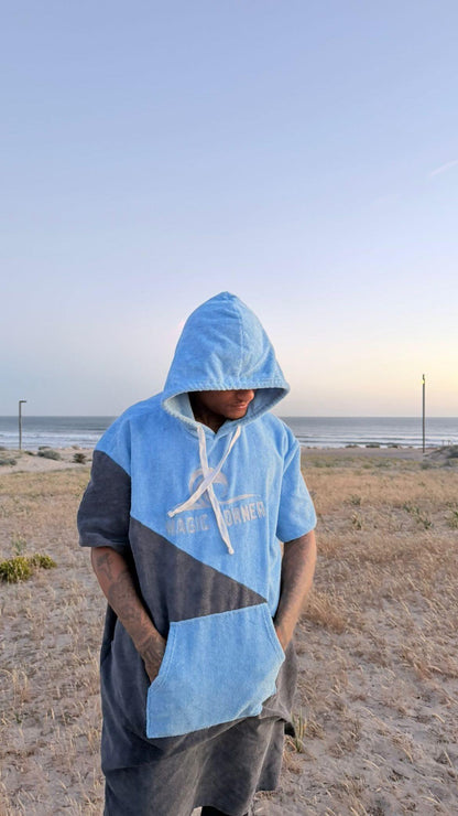 Poncho Corner Cinza Blue